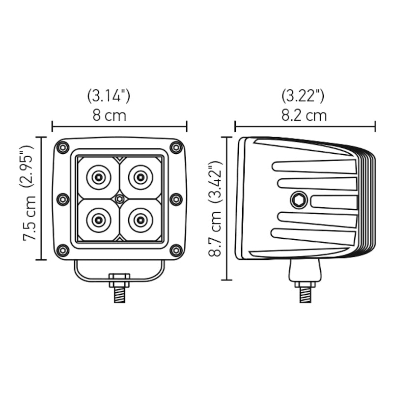 Hvf-Cube-4Led-Off-Rd-Kit-Ped-Fld-Mv