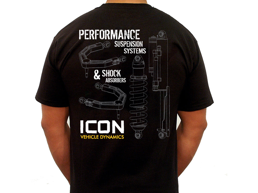 ICON Vehicle Dynamics ICON-TEE-RD-BLK-M ICON RD TEE BLACK - MEDIUM