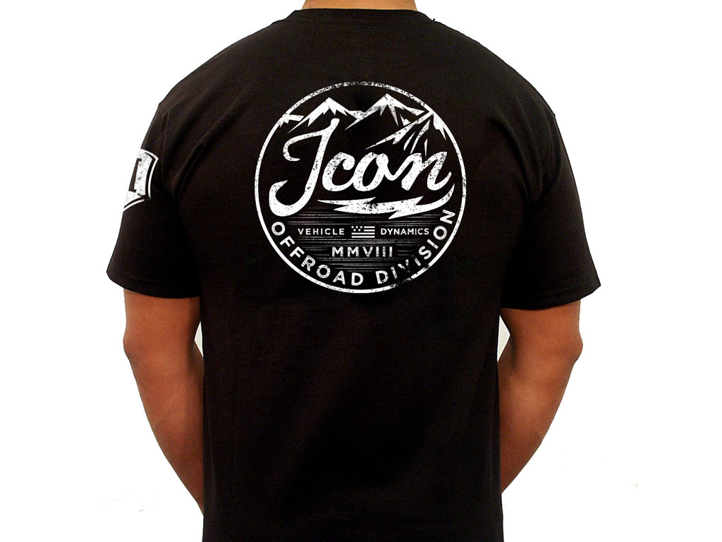 ICON Vehicle Dynamics ICON-TEE-VIN-BLK-XXXL ICON VINTAGE TEE BLACK - XXXLARGE