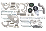 ICT BILLET 551569LS0WP-3 Alternator/Power Steerin Relocation Bracket Kit