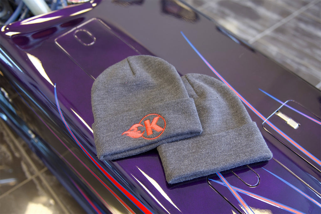 Kooks Custom Headers HT-100609-00 Kooks Grey K-Flame Logo Beanie