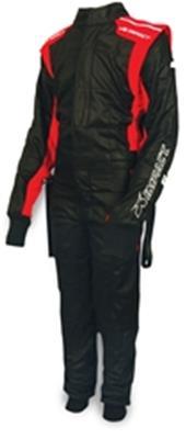 IMPACT RACING 21410507 Suit D/L Mini Racer 1 pc Large Blk / Red