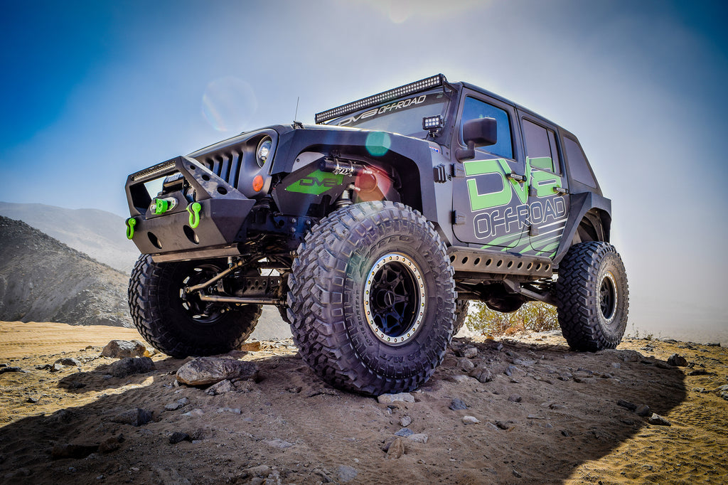 DV8 Offroad INFEND-01FB Inner Fender; Front; Black Finish for Select Jeep Wrangler, Jeep Wrangler JK