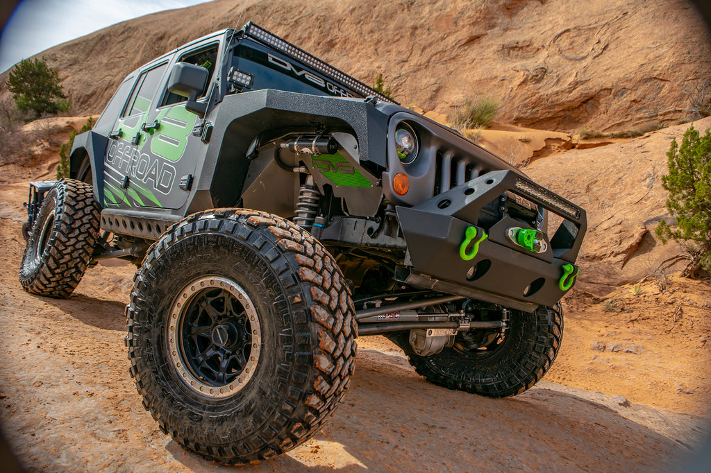 DV8 Offroad INFEND-01FB Inner Fender; Front; Black Finish for Select Jeep Wrangler, Jeep Wrangler JK