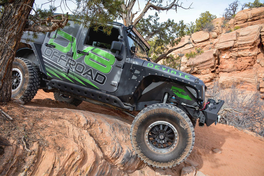 DV8 Offroad INFEND-01FR Inner Fender; Front; Raw Finish for Select Jeep Wrangler, Jeep Wrangler JK