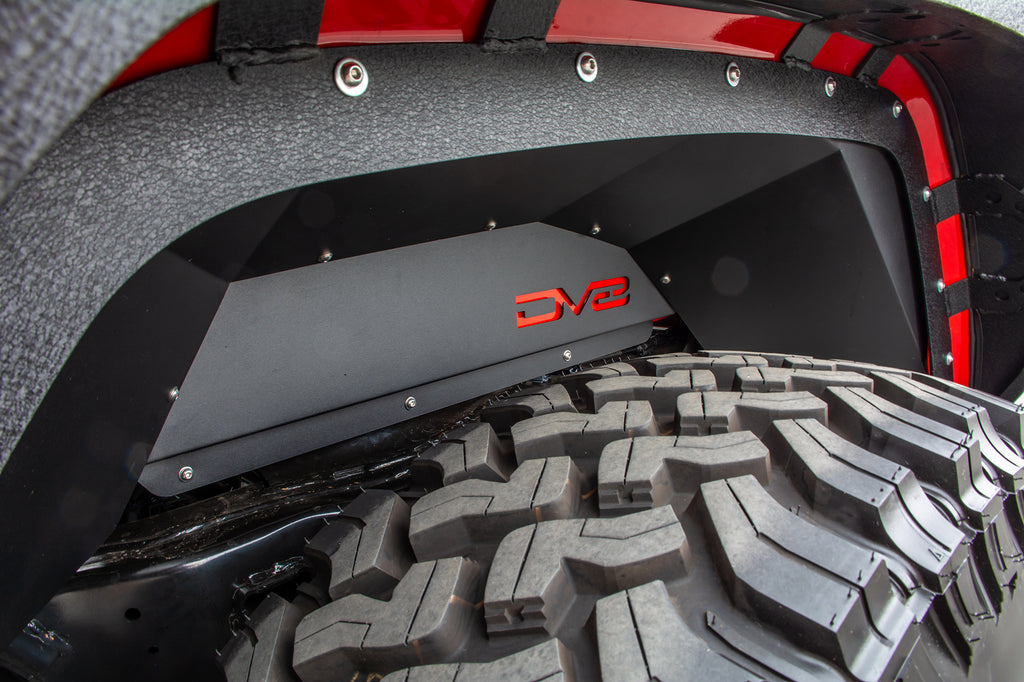 DV8 Offroad INFEND-04RB Inner Fender; Rear; Black for Select Jeep Gladiator
