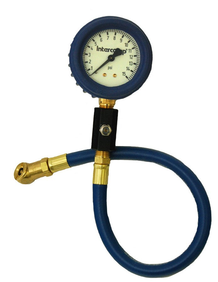 INTERCOMP 360068 Deluxe Air Gauge 2.5in 0-15 Glow-in Dark
