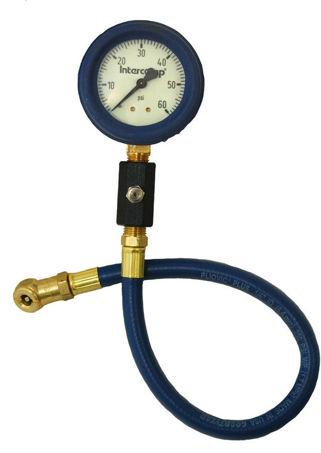 INTERCOMP 360070 Deluxe Air Gauge 2.5in 0-60 Glow-in Dark