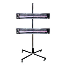 Load image into Gallery viewer, Pro-Tek IR-30T Medium Wave Infrared Lamp, 2 Heads With Timer, On 4 Wheel Stand  1500W Or 3000W, 120V