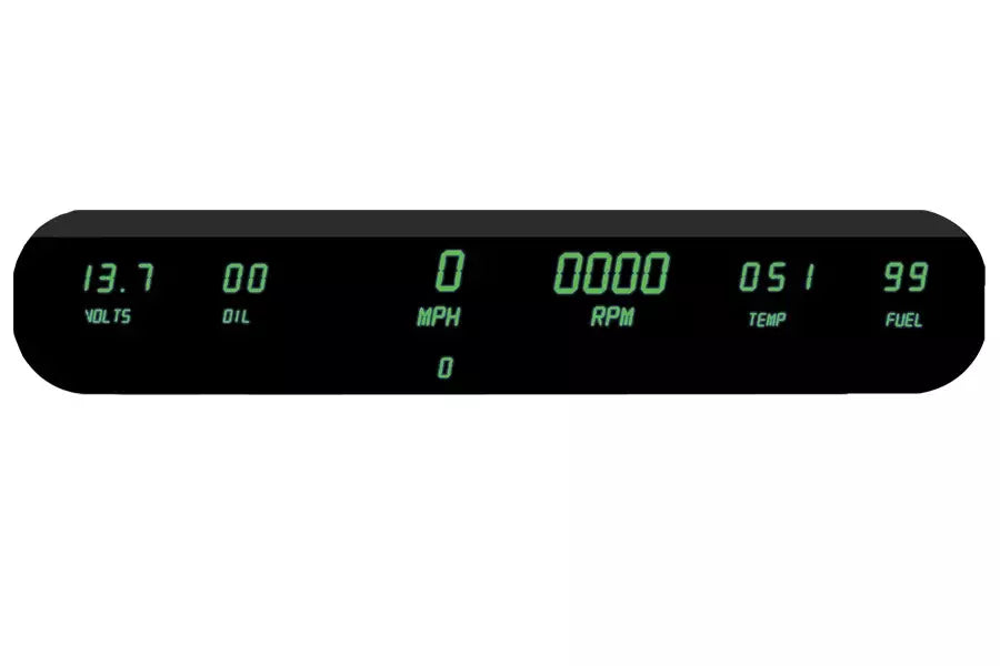 INTELLITRONIX DP10002G LED Digital Six Gauge Panel Kit w/Green LED