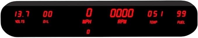 INTELLITRONIX DP10002R LED Digital Six Gauge Panel Kit w/Red LED