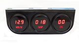 INTELLITRONIX M9333R 2-1/16 LED Digital Panel 3-Gauge  - Black Finish