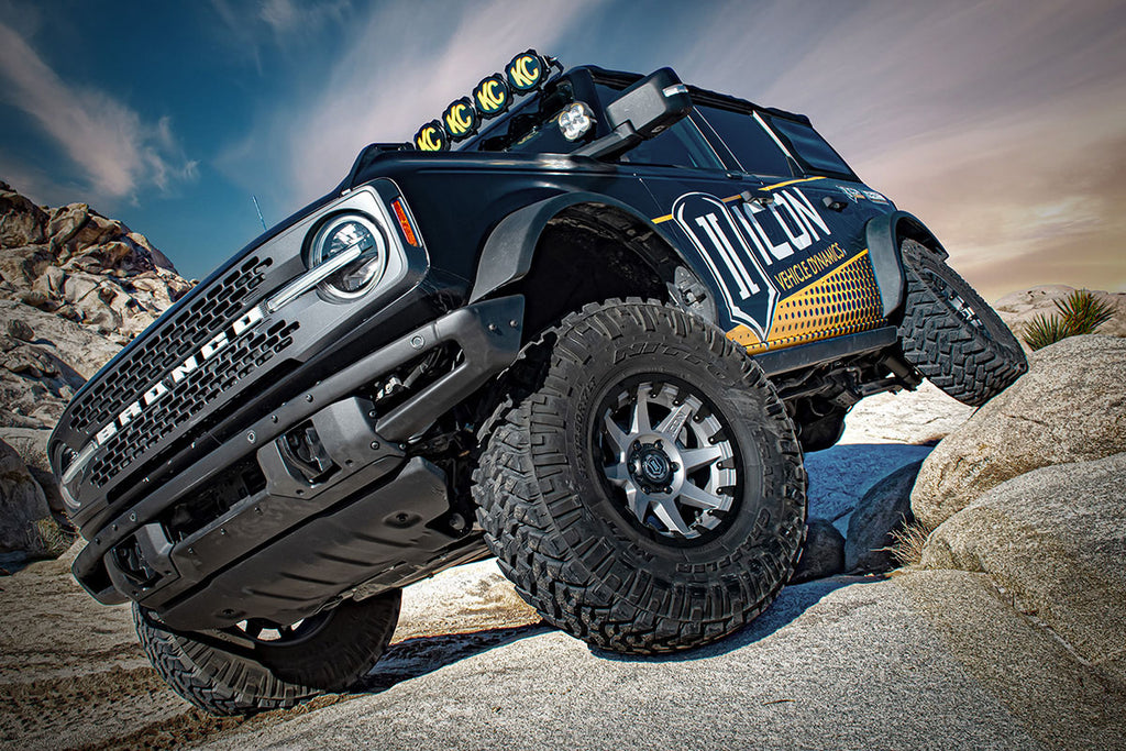 ICON Vehicle Dynamics K40007DX 21-23 BRONCO NON-SASQ 3-4" LIFT STAGE 7 SUSPENSION SYSTEM CDXS BILLET HEAVY RATE for Select Ford Bronco