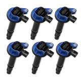 ACCEL 140061B-6  Ignition Coil - Super Coil Series - 2007-2016 Ford 3.5L/3.7L V6, Blue, 6-Pack