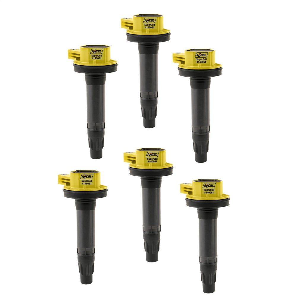 Ignition-Coil---Super-Coil-Series---2007-2016-Ford-3.5L3.7L-V6,-Yellow,-6-Pack