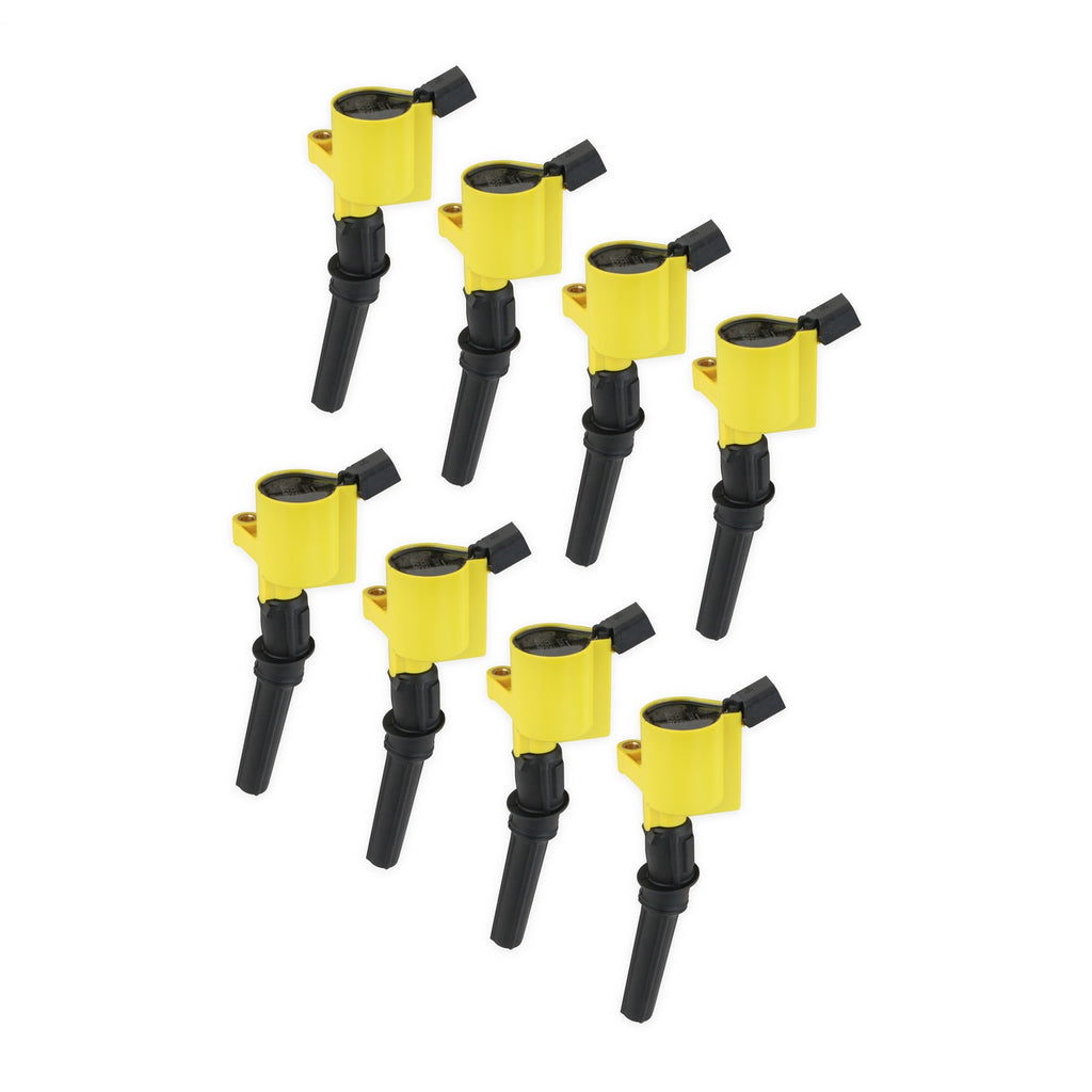 Ignition-Coil---Supercoil---1998-2008-Ford-4.6L5.4L6.8L-2-Valve-Modular-Engines---Yellow---8-Pack