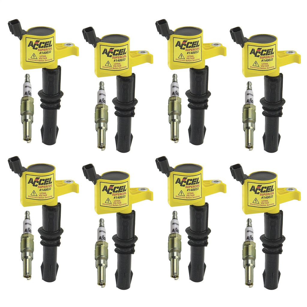 Ignition-Upgrade-Kit--2004-2008-Ford-4.6L5.4L6.8L-3-Valve-Egines,-Yellow,-8-Pack