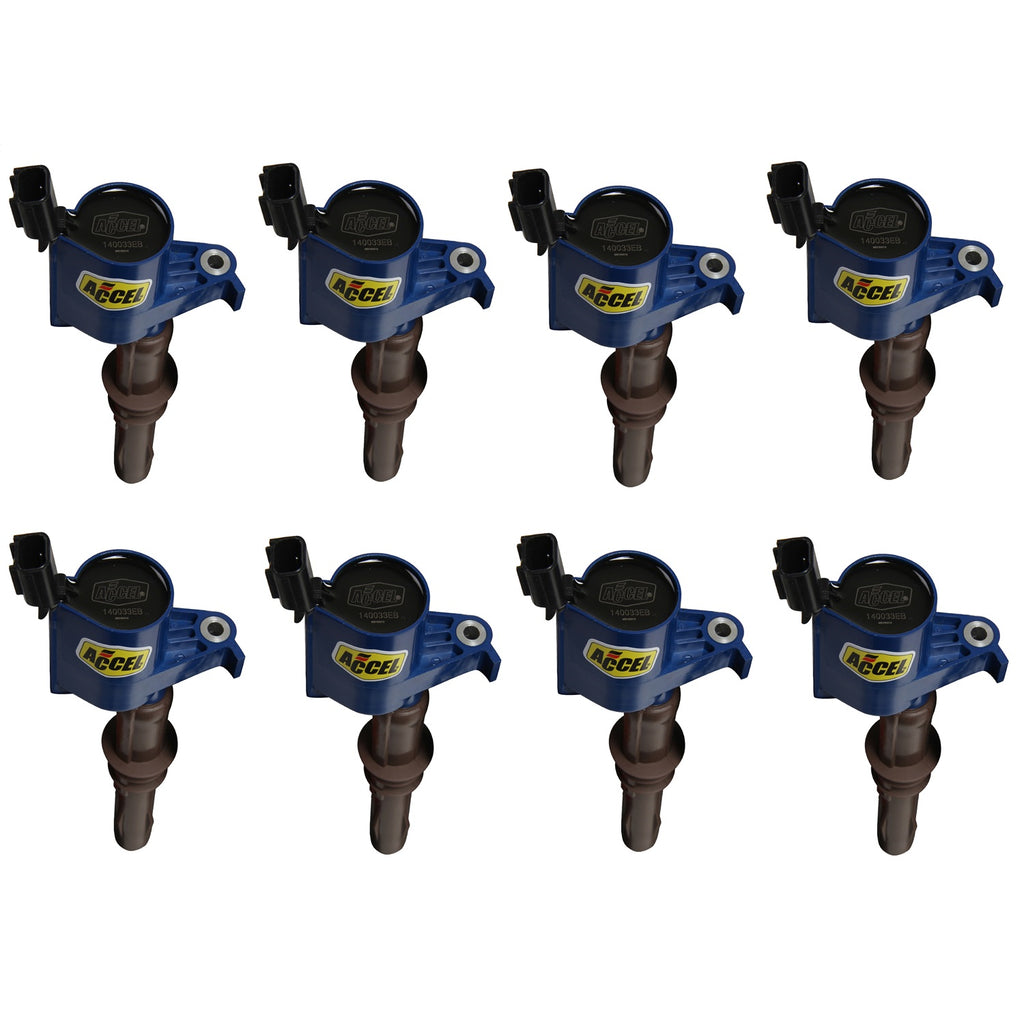 Igntion-Coil---Super-Coil---2008-2014-Ford-4.6L5.4L6.8L-3-Valve-Engine-,-Blue,-8-Pack
