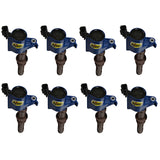 ACCEL 140033EB-8  Igntion Coil - Super Coil - 2008-2014 Ford 4.6L/5.4L/6.8L 3-Valve Engine , Blue, 8-Pack