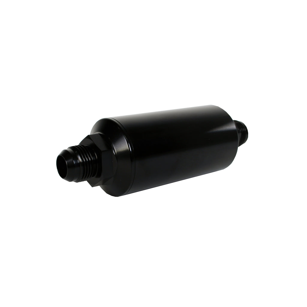 In-Line-Filter---(An--10-Male)-40-Micron-Stainless-Mesh-Element-Bright-Dip-Black-Finish