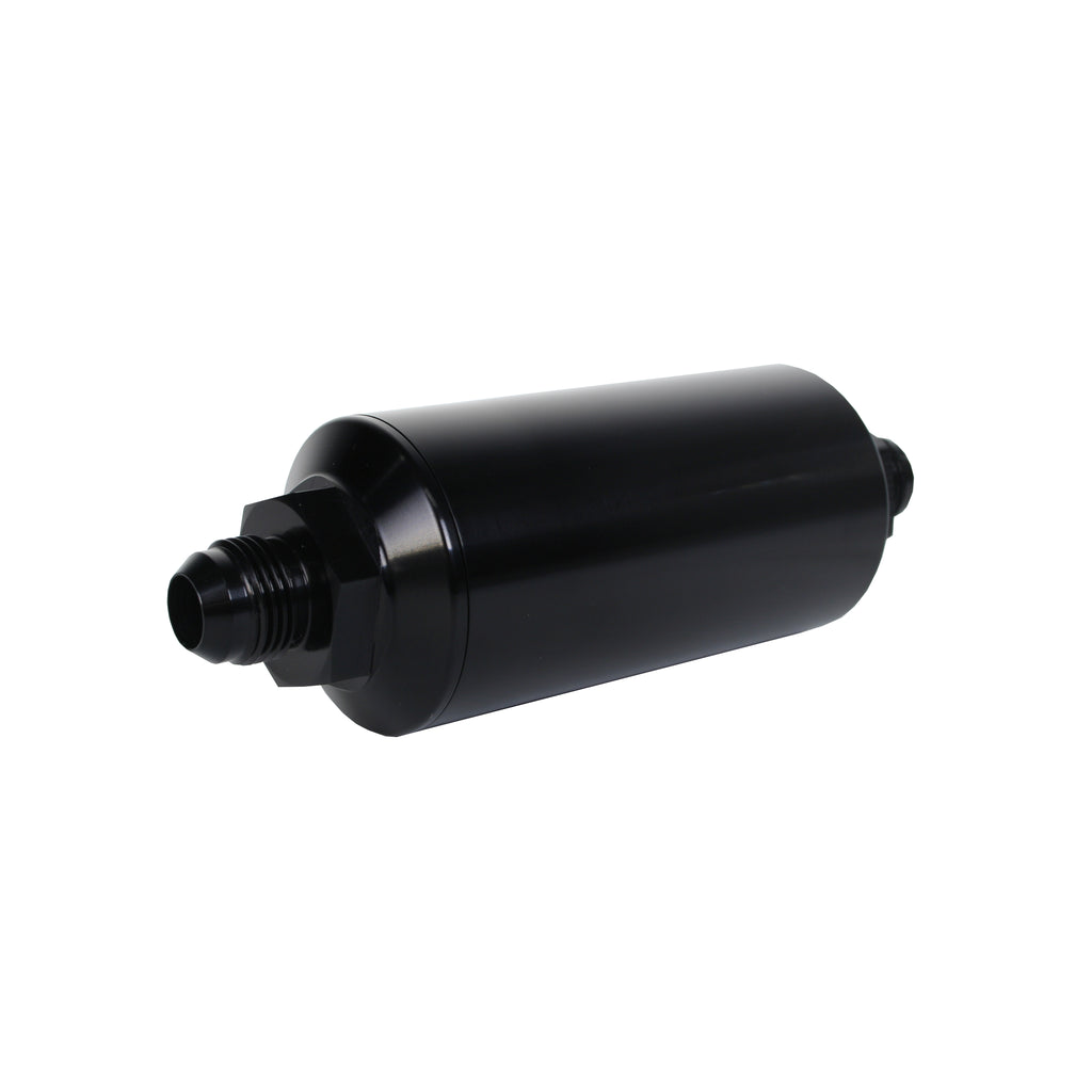 In-Line-Filter---(An--8-Male)-10-Micron-Fabric-Element-Bright-Dip-Black-Finish