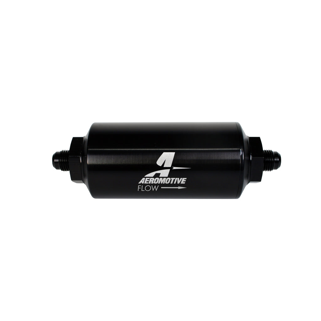 In-Line-Filter---(An-6-Male)-10-Micron-Microglass-Element-Bright-Dip-Black-Finish