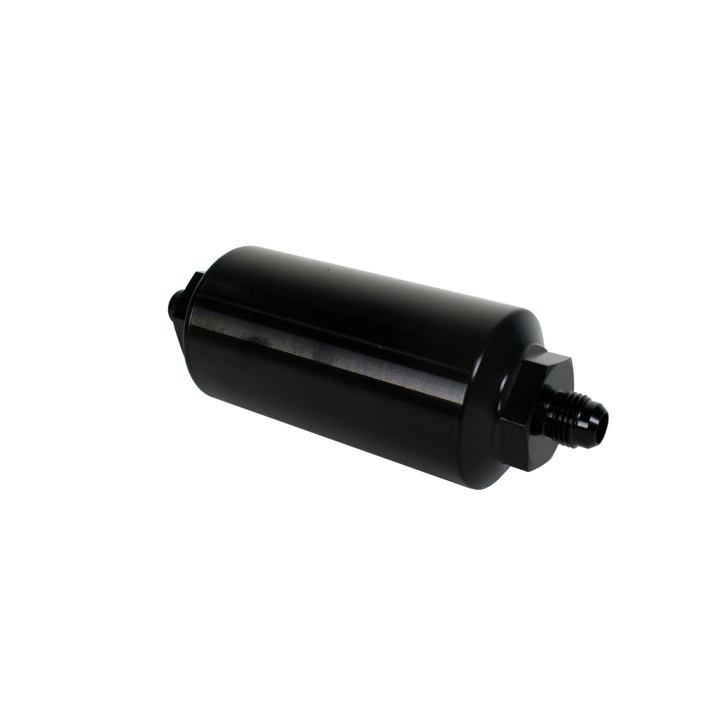 In-Line-Filter---(An-6-Male)-10-Micron-Microglass-Element-Bright-Dip-Black-Finish