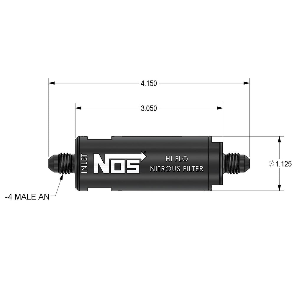 In-Line-Hi-Flow-Nitrous-Filter,-4An---Black