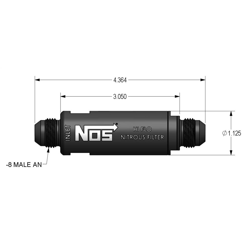 In-Line-Hi-Flow-Nitrous-Filter,-8An---Black
