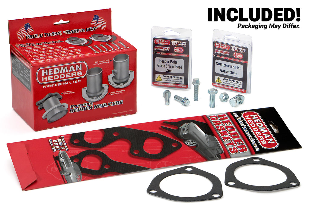 Hedman Hedders 68506 Silver Tight-Tubes Headers For Street Rods/Tri-5s with 283-400 for Select Chevrolet Bel Air, Chevrolet One-Fifty Series, Chevrolet Two-Ten Series