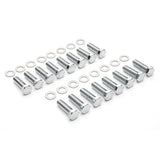 Trans-Dapt 9266 INTAKE MANIFOLD BOLTS; 3/8 in.-16 X 1-1/4 in. Hex Head (16 bolts)-CHROME