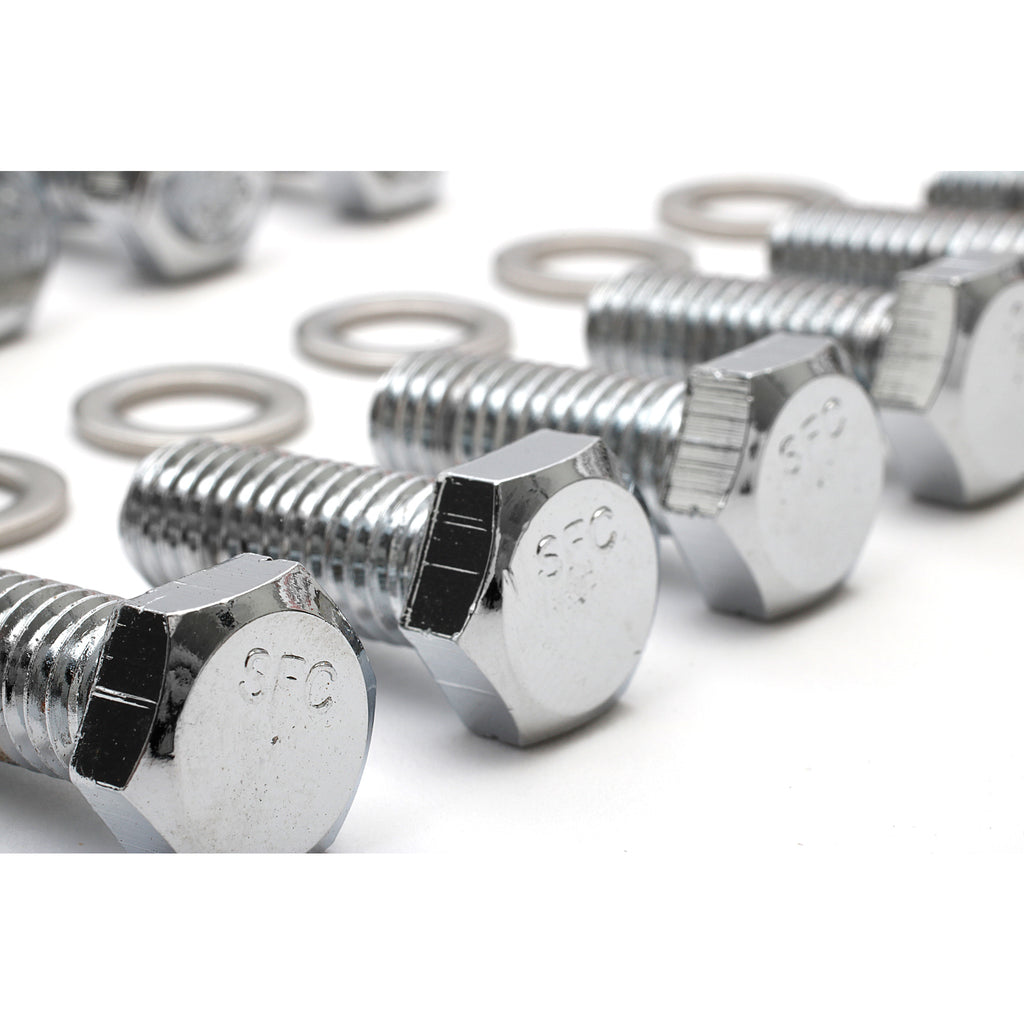 Intake-Manifold-Bolts;-38-In.-16-X-1-In.-Hex-Head-(12-Bolts)-Chrome