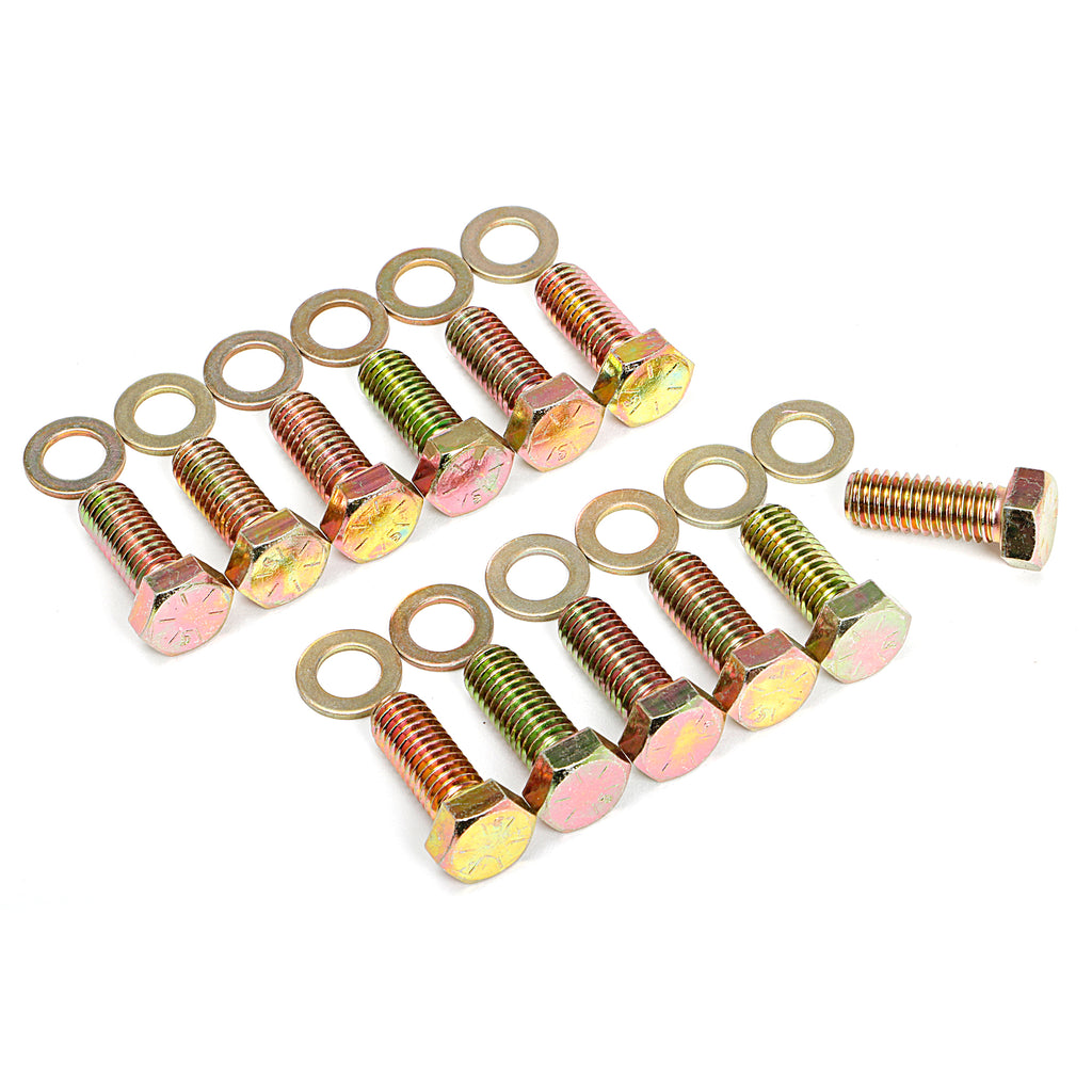 Intake-Manifold-Bolts;-38-In.-16-X-1-In.-Hex-Head-(12-Bolts)--Yellow-Zinc