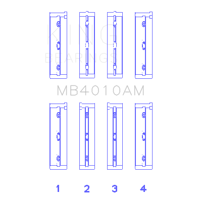 Isuzu-6Vd1-(Size-0.25Mm)-Main-Bearing-Set