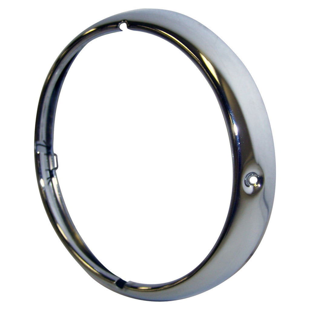 Crown Automotive Jeep Replacement J0649518 Chrome Left or Right Headlight Bezel for 1946-71 Jeep & Willys Vehicles for Select Jeep 6-226, Jeep CJ3, Jeep CJ5, Jeep CJ6, Jeep FC150, Jeep FC170, Jeep Truck, Jeep Utility Wagon, Jeep Willys, Willys 4-63,