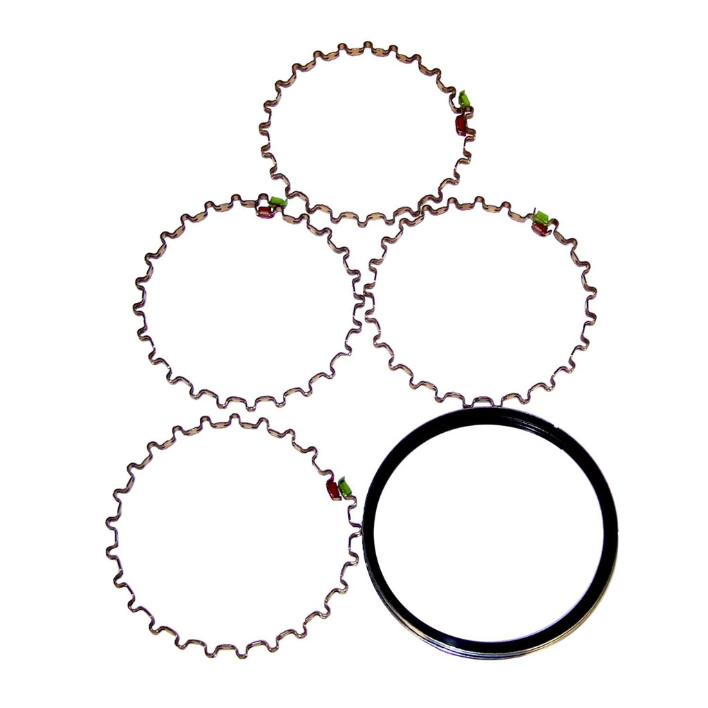 Crown Automotive Jeep Replacement J0941886 .010" Oversized Piston Ring Set for Numerous Vintage Jeep Models w/ 4-134 Engine for Select Jeep CJ3, Jeep CJ5, Jeep CJ5A, Jeep CJ6, Jeep CJ6A, Jeep Commando, Jeep FC150, Jeep Willys, Willys 4-73 Sedan Delivery,