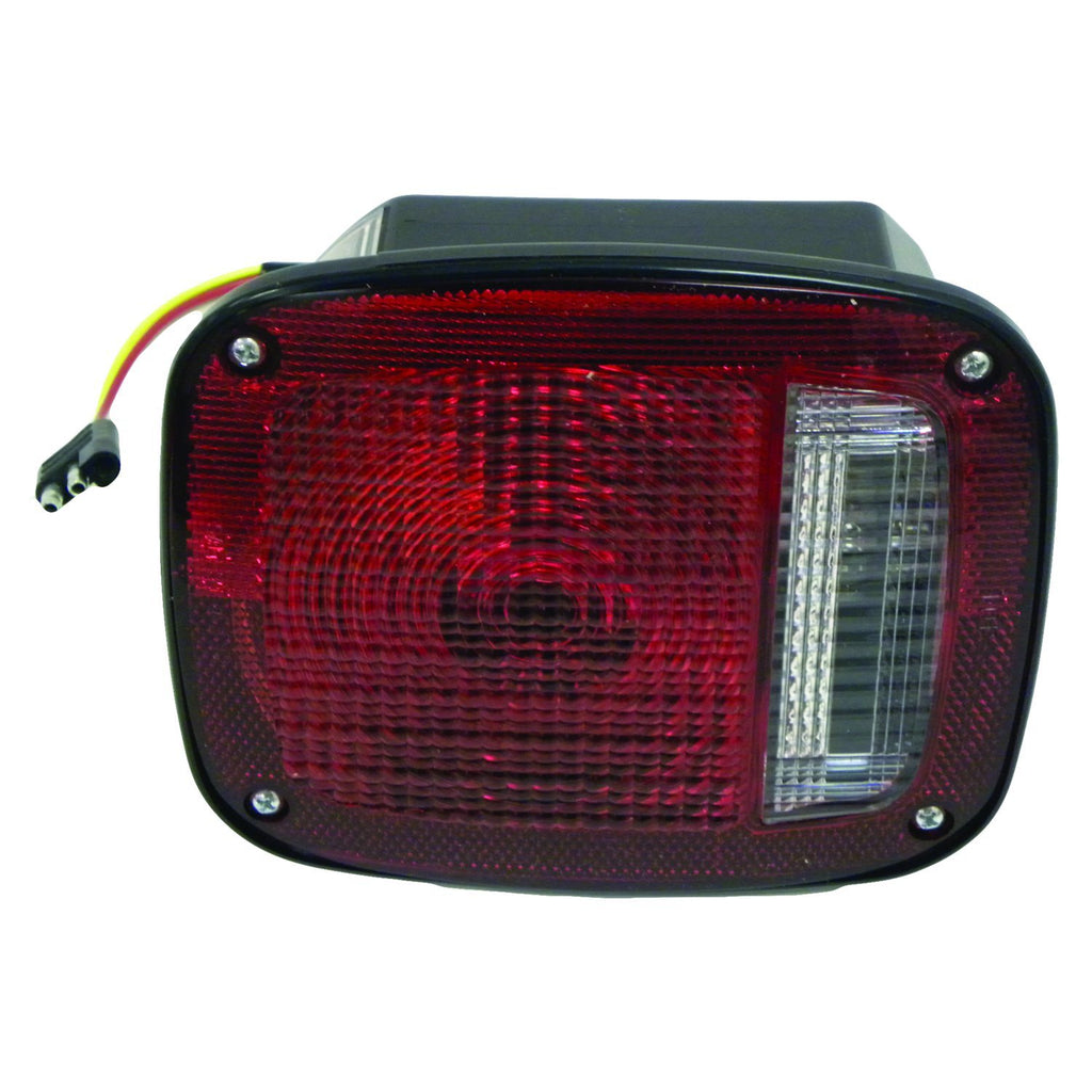 Crown Automotive Jeep Replacement J5457197 Left Tail Lamp w/ Black Body, w/ License Lamp Window for 1976-80 Jeep CJ-5, CJ-7 for Select Jeep CJ5, Jeep CJ7