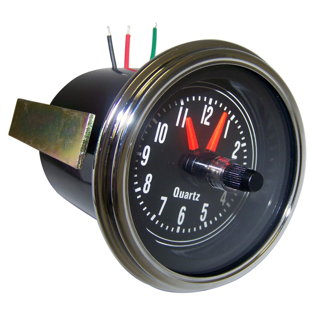 Crown Automotive Jeep Replacement J5761330 Clock for 76-86 Jeep CJ-5, CJ-7, CJ-8, Diameter 3" for Select Jeep CJ5, Jeep CJ7, Jeep Scrambler