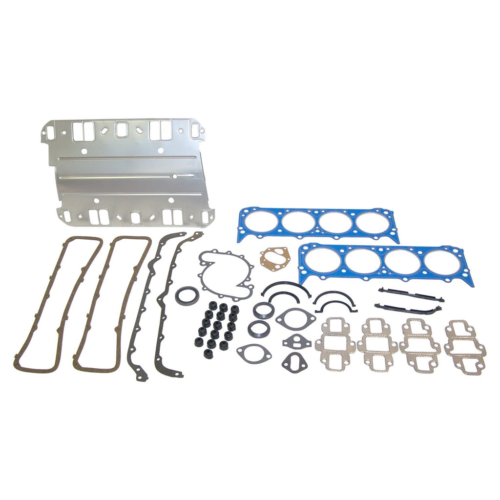 Crown Automotive Jeep Replacement J8124695 Complete Engine Gasket Set for 1973-1991 Jeep SJ, J-Series w/ 5.9L, 6.6L Engines for Select Jeep Cherokee, Jeep Grand Wagoneer, Jeep J-100, Jeep J-2500, Jeep J-2600, Jeep J-4500, Jeep J-4600, Jeep J-4700, Jeep