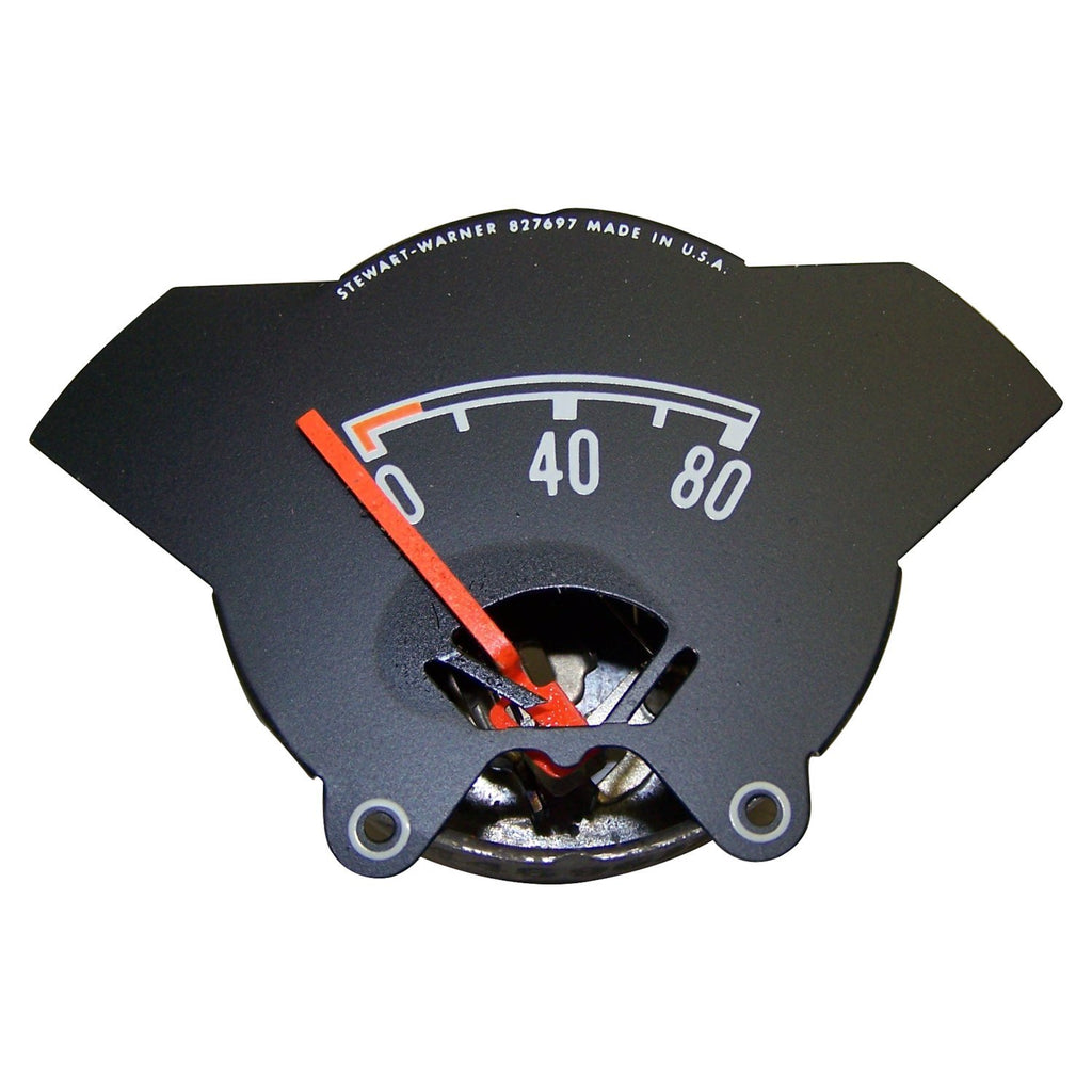 Crown Automotive Jeep Replacement J8126929 Oil Pressure Gauge for 1981-1984 Jeep SJ, J-10, J-20, Black w/ Orange Needle for Select Jeep Cherokee, Jeep Grand Wagoneer, Jeep J10, Jeep J20, Jeep Wagoneer