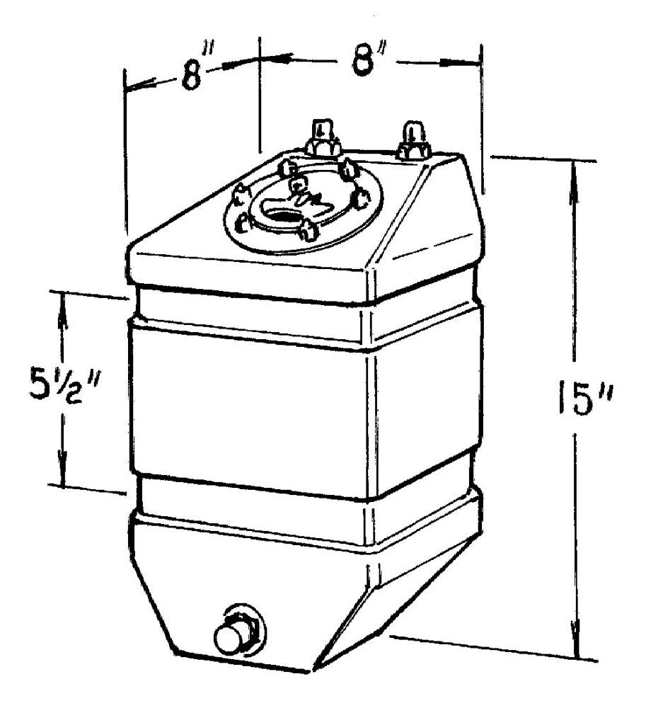 JAZ 220-303-01 3-Gallon Pro Drag Fuel Cell