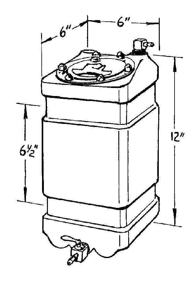 JAZ 230-001-01 1-Gallon JR Dragster Fuel Cell