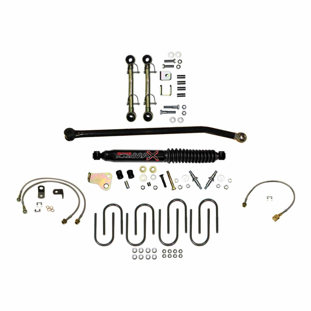 Skyjacker JC4258S 4.5 in. Rock Ready 2 Component Box With Track Bar; Brake Lines; and U-bolts. for Select Jeep Cherokee