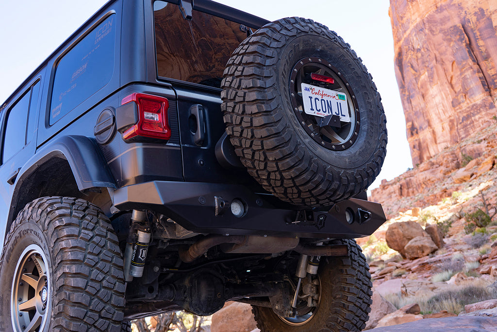 ICON Impact Series Offroad Armor 25171 18-UP JEEP JL LICENSE PLATE RELOCATION KIT for Select Jeep Wrangler