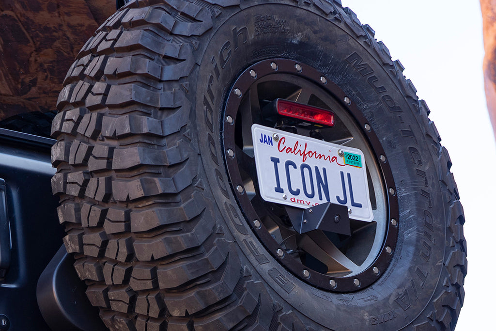ICON Impact Series Offroad Armor 25171 18-UP JEEP JL LICENSE PLATE RELOCATION KIT for Select Jeep Wrangler