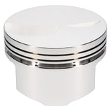JE Pistons 150727S Piston Single, 4032, Flat Top, 4.390 Bore, 1.420 CD, 0.990 Pin, Set of 1.