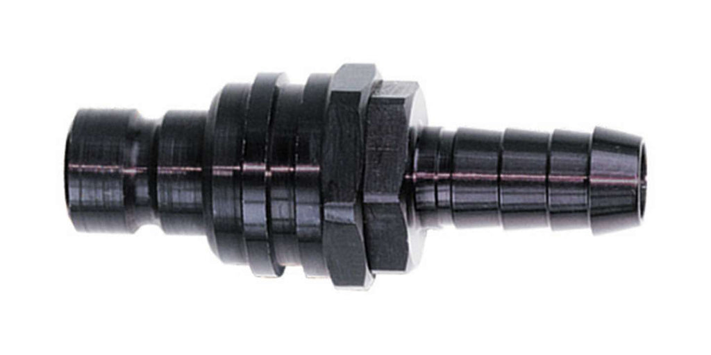JIFFY-TITE 22506 Q/R #6 Str Male Plug w/ Hose Barb Valved Black