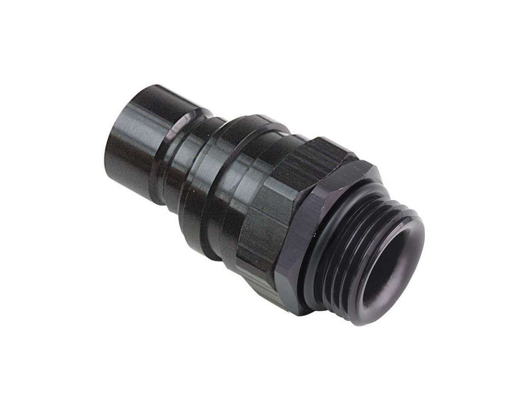 JIFFY-TITE 32108 Q/R #8 Male O-Ring Boss Plug Valved Black