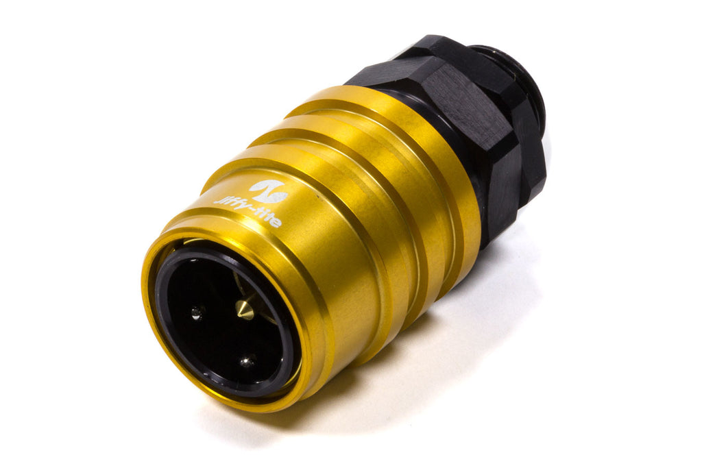 JIFFY-TITE 51108 Q/R Male #8 ORB to #8 Socket Valved Gold/Black