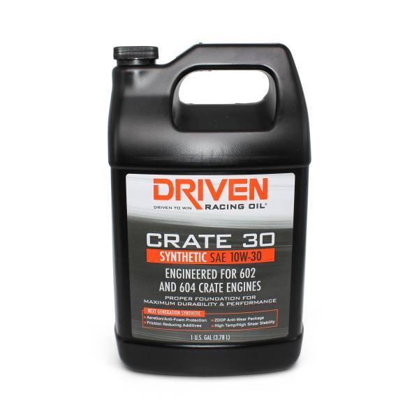 DRIVEN RACING OIL 22308 Crate 30 10w30 Synthetic Oil 1 Gallon